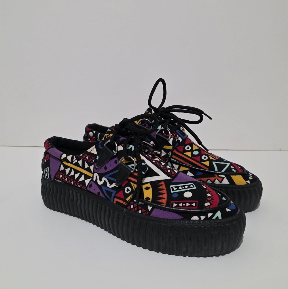 ❌️SOLD❌️BOHEMIAN CANVAS PLATFORM SNEAKERS SIZE 8.5 - Picture 1 of 8